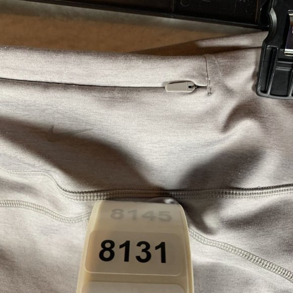 Nike Legging Womens‎ XL Gray Stretch Dri-Fit Zip Pockets Drawstring Cropped 8131 - Picture 11 of 11